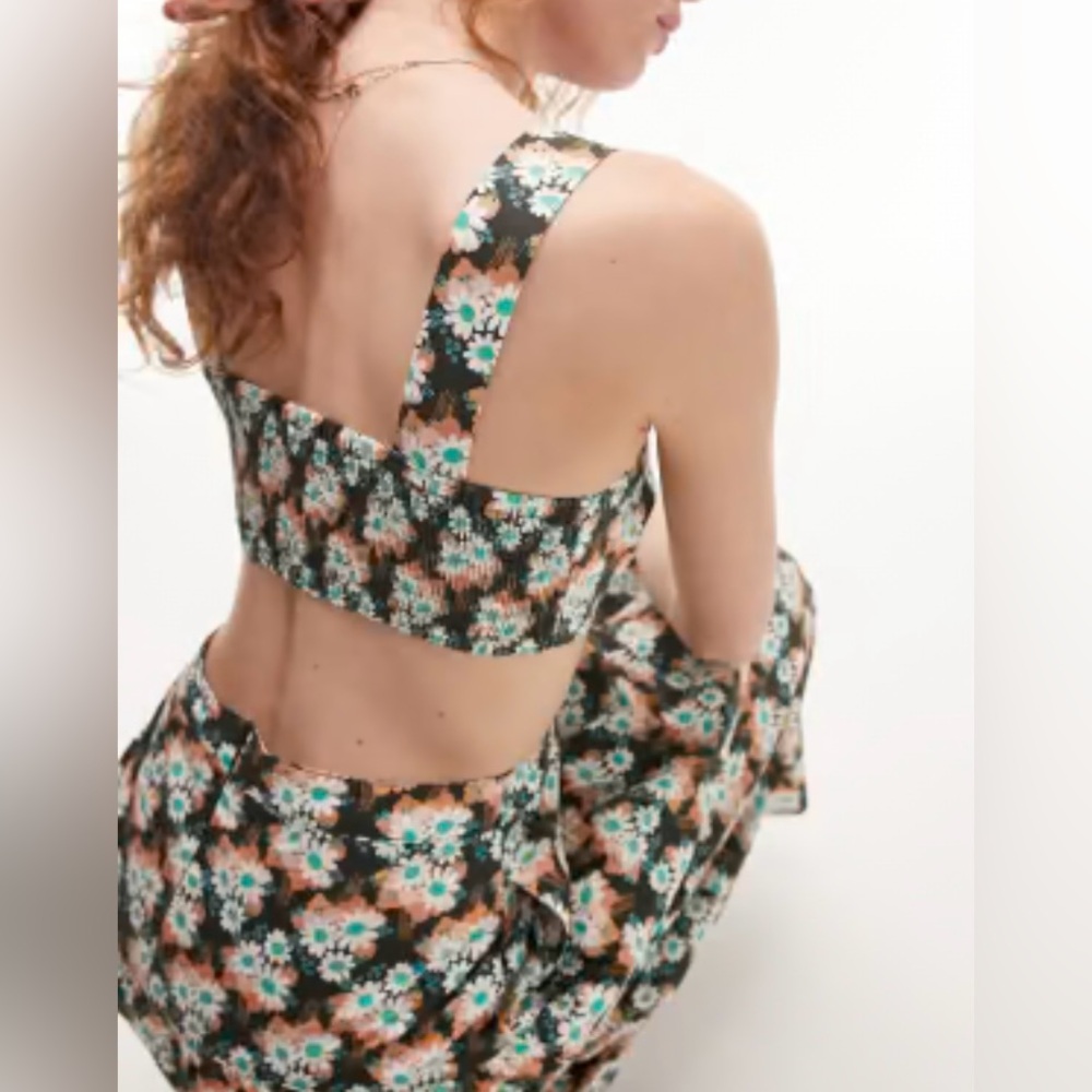 Topshop Floral Sleeveless Dress